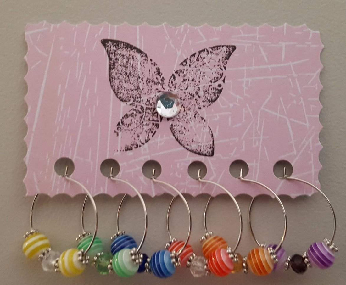Rainbow Wine Charms-Wine Charms-Get Me Bedazzled