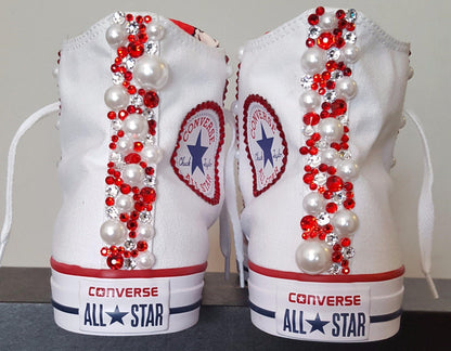 Bedazzled BETTY BOOP High-Top ALL STAR Converses- Special Edition.-CONVERSE-Get Me Bedazzled