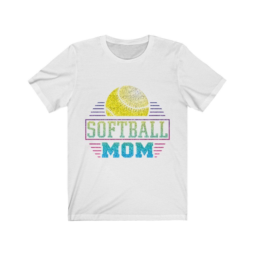 Softball Mom Glitter Vinyl Shirt-T-Shirt-Get Me Bedazzled