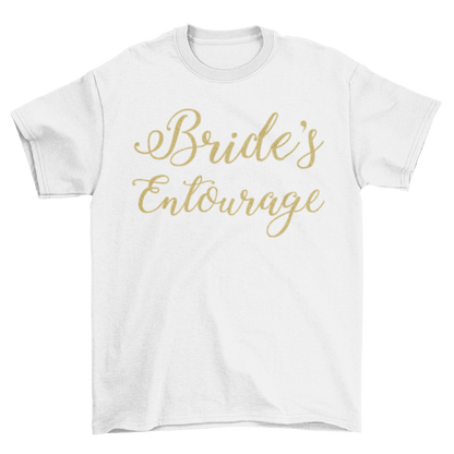 Brides Entourage Glitter Vinyl T-Shirt-T-Shirt-Get Me Bedazzled