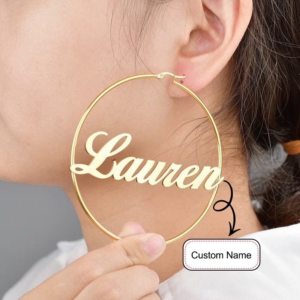 Personalized Hoop Earrings