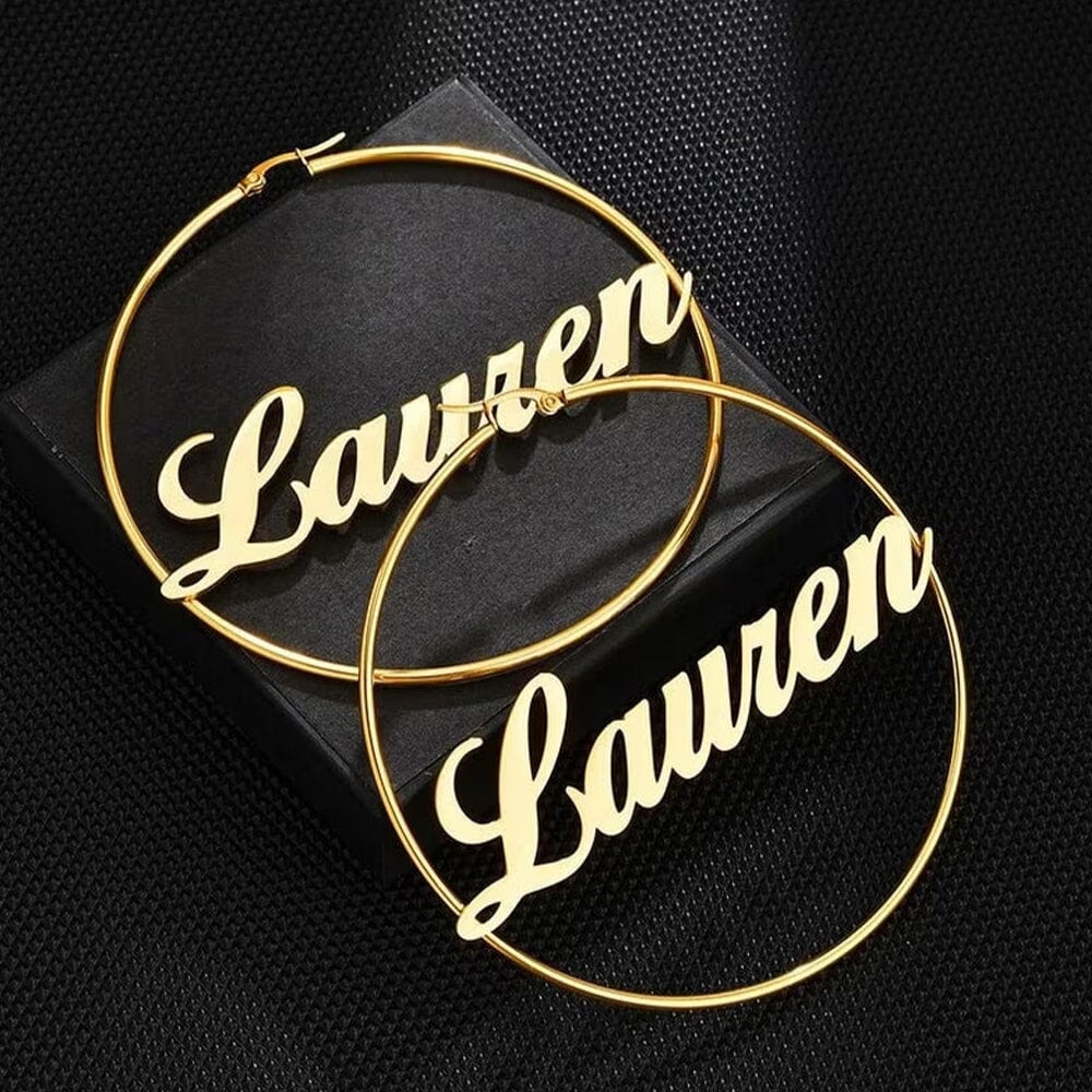 Personalized Hoop Earrings