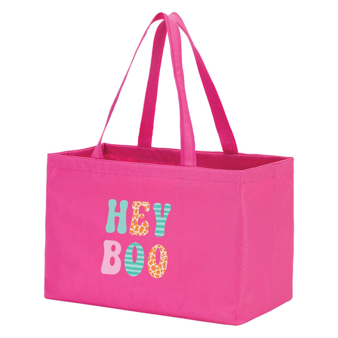 Printed Preppy Hey Boo Hot Pink Ultimate Tote