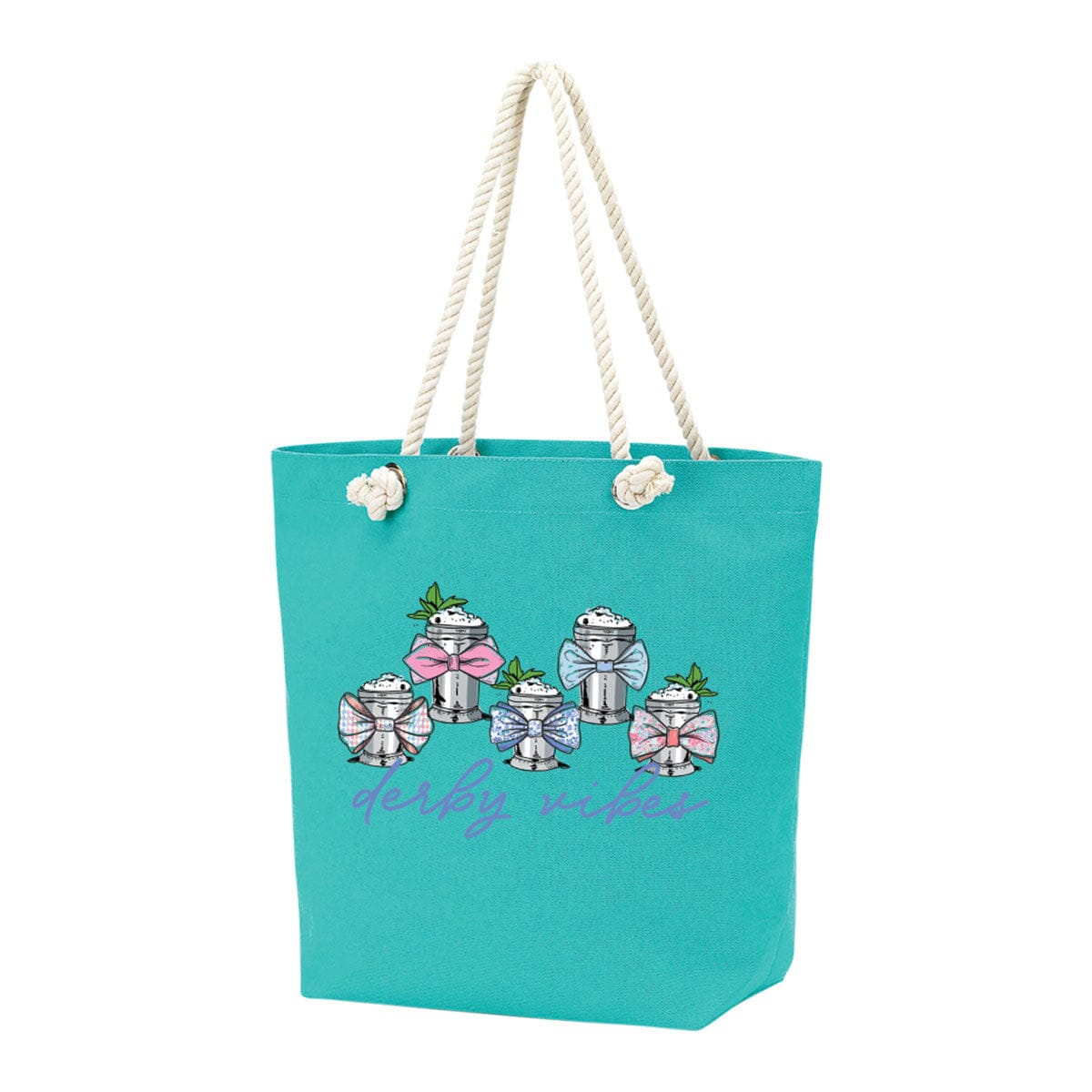 Printed Julep Derby Vibes Mint Castaway Tote