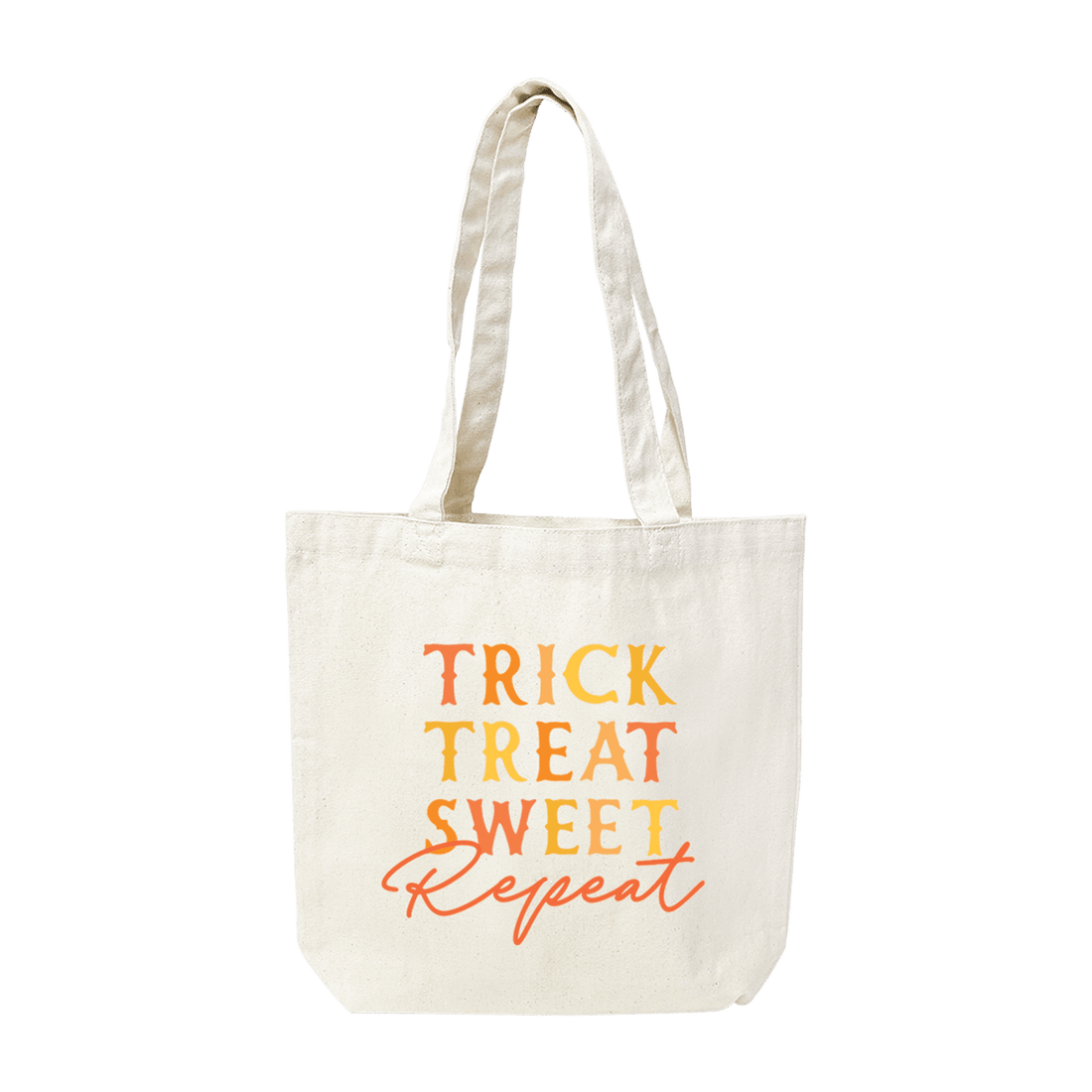 Printed Trick, Treat, Sweet, Repeat Small Canvas Tote