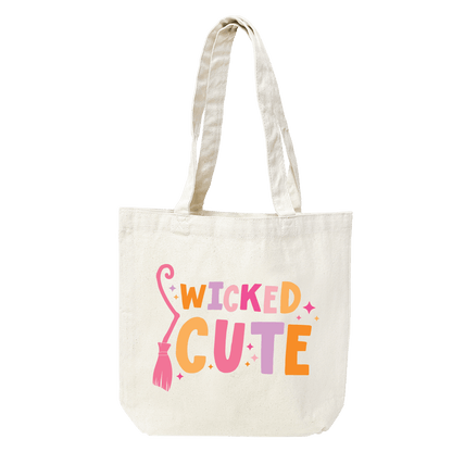 Printed Wicked Cute Small Canvas Tote
