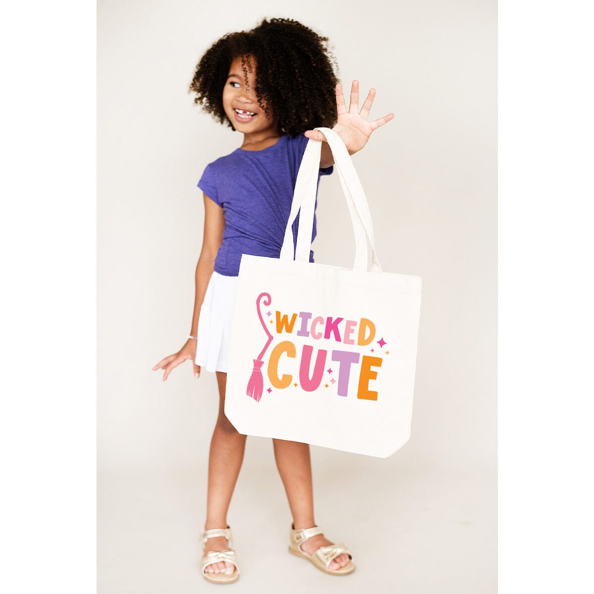 Printed Wicked Cute Small Canvas Tote