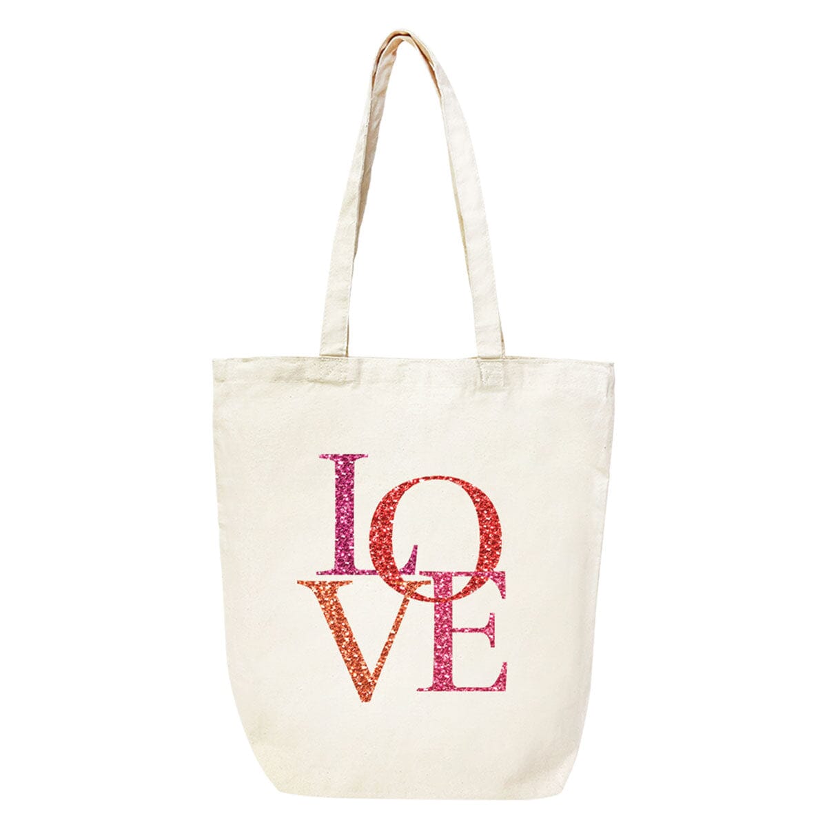 Printed Love Canvas Tote