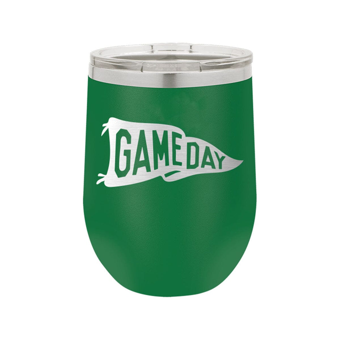 Green Game Day Pennant 12oz Insulated Tumbler