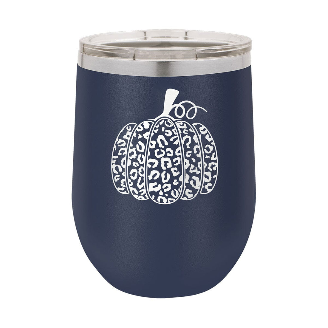 Leopard Pumpkin Navy 12oz Insulated Tumbler