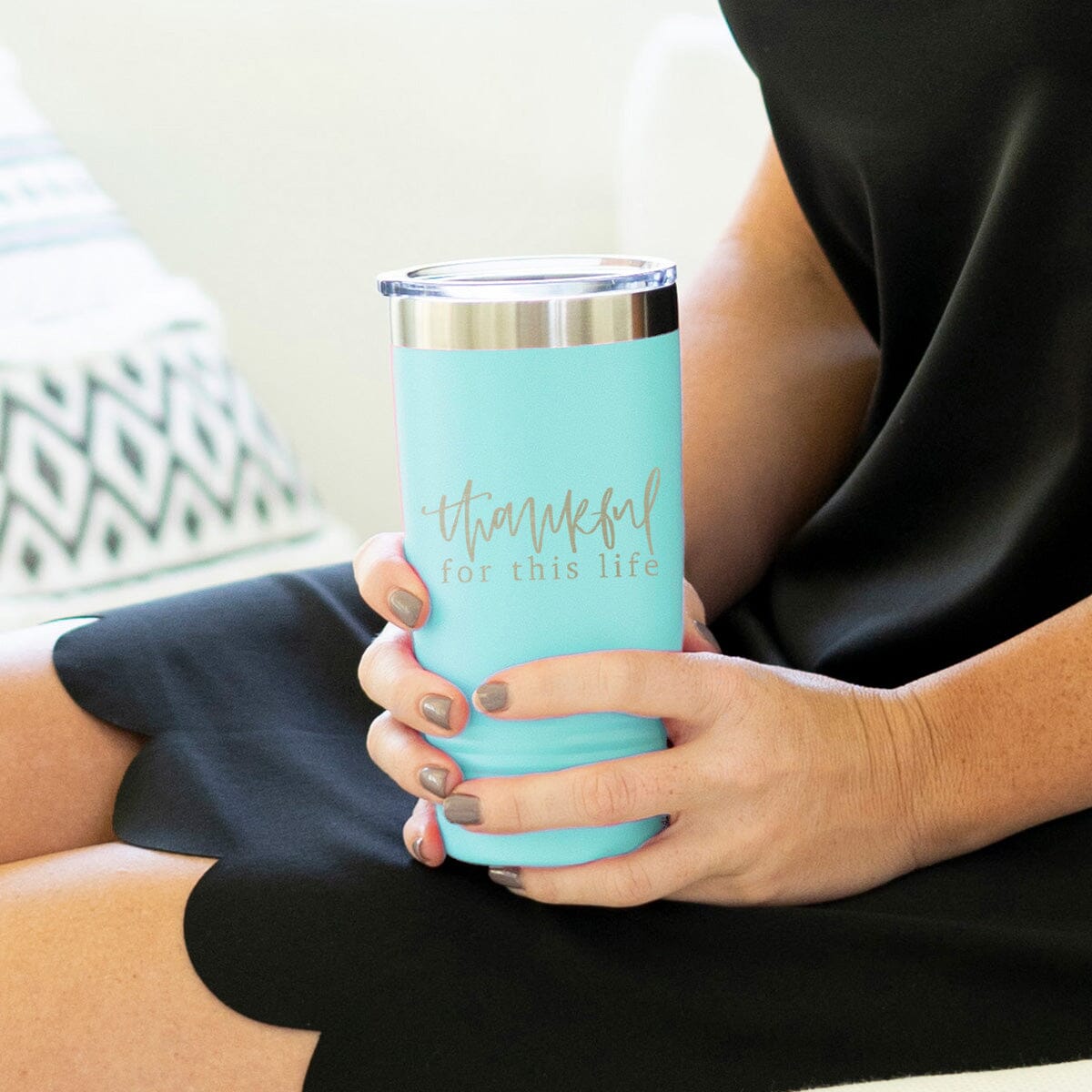 Thankful Teal 20oz Insulated Tumbler