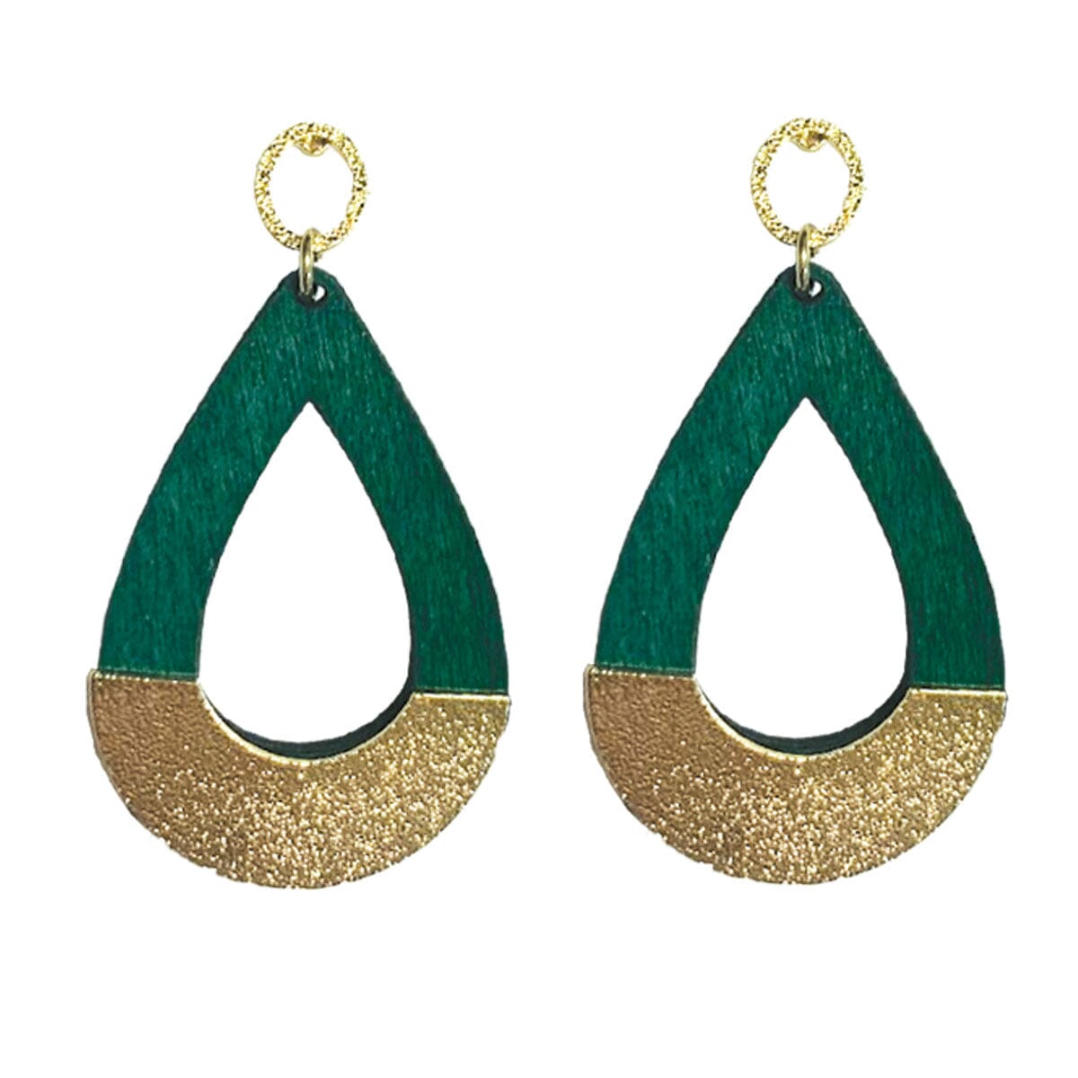 Green Stacy Earrings