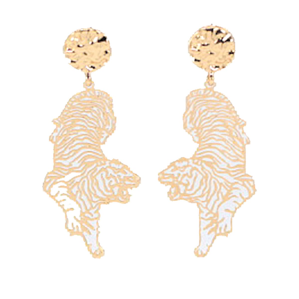 Gold Tiger Earrings