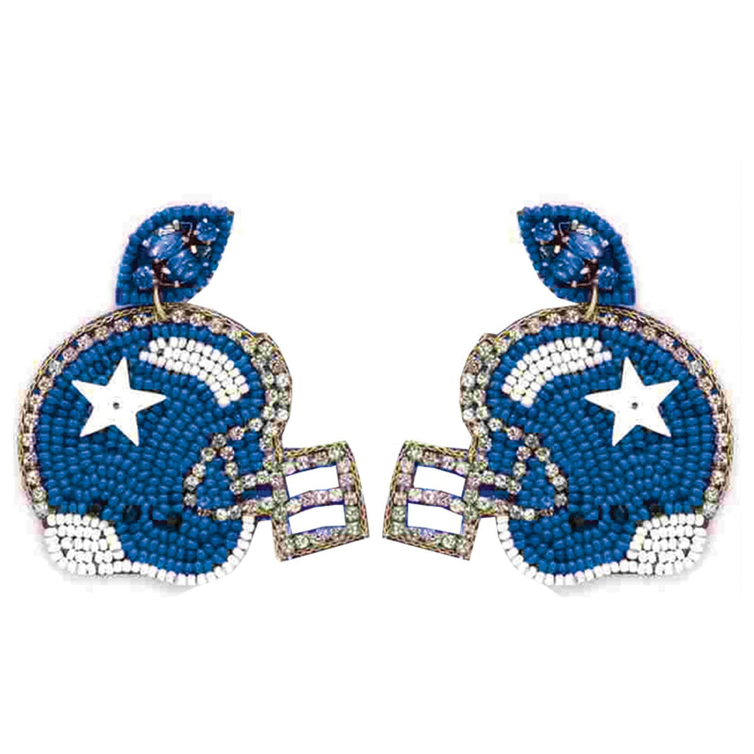 Royal Blue Touchdown Earrings