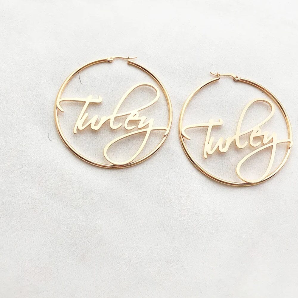 Personalized Hoop Earrings