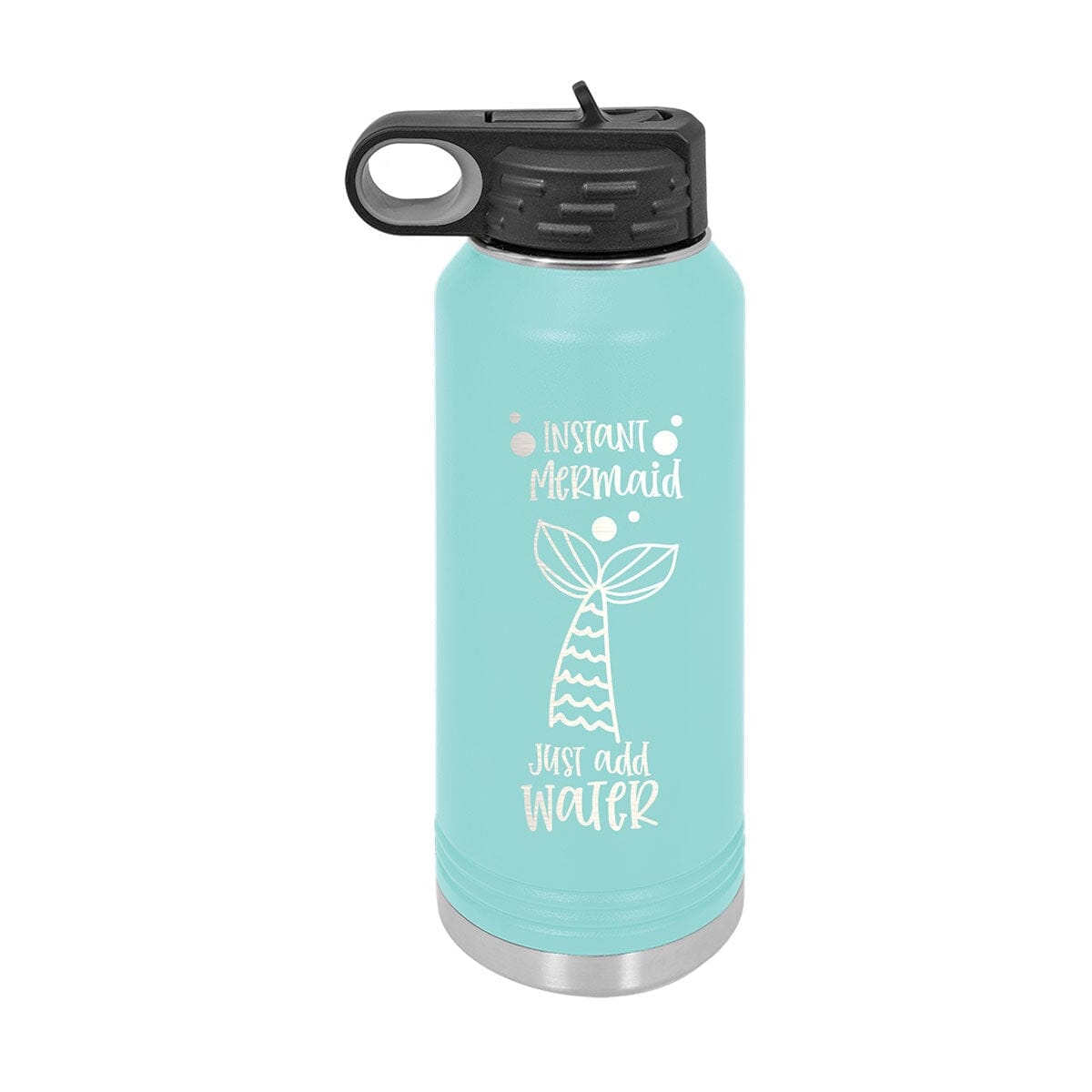 Teal Instant Mermaid 20oz Insulated Water Bottle