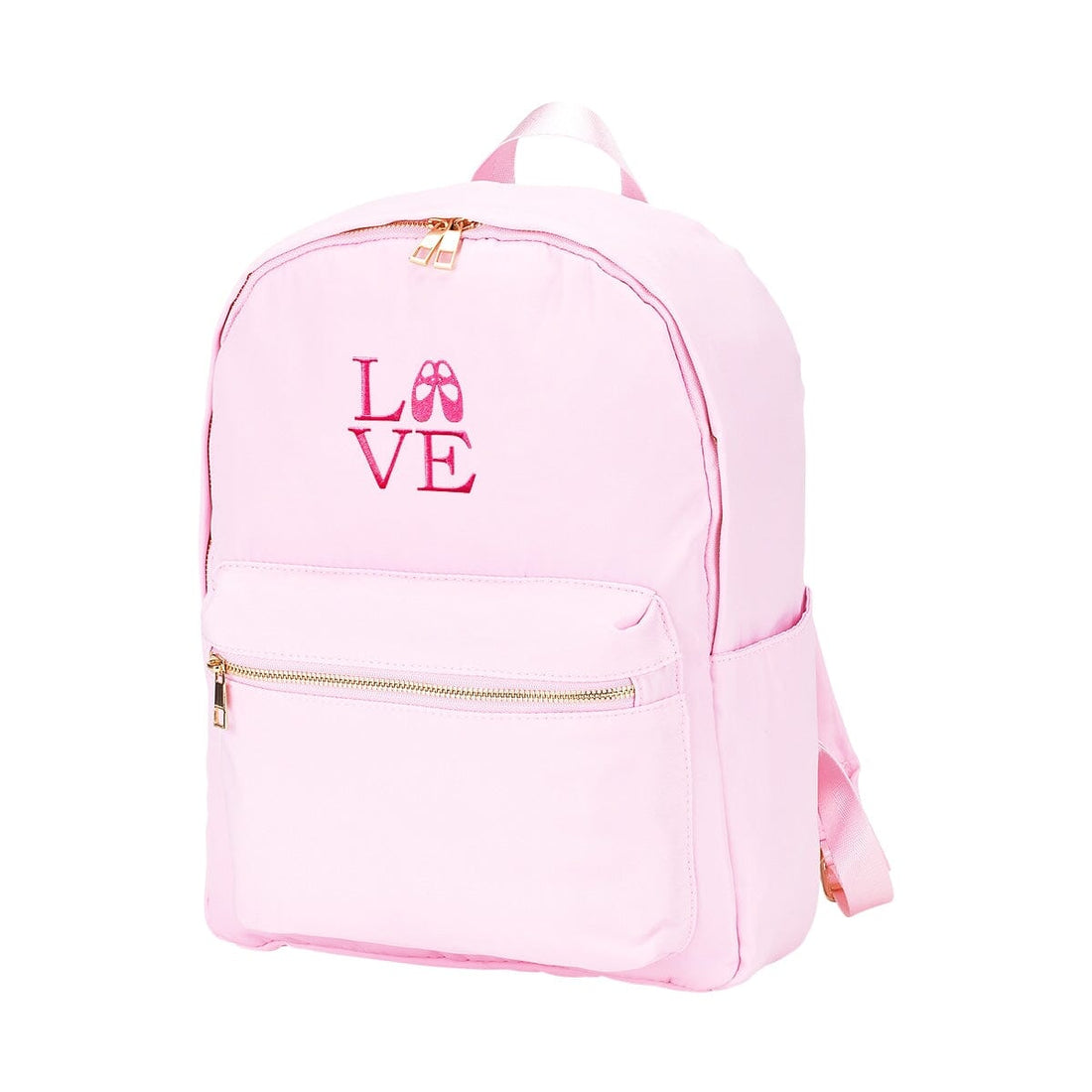 Love Dance Embroidered Pink Charlie Backpack