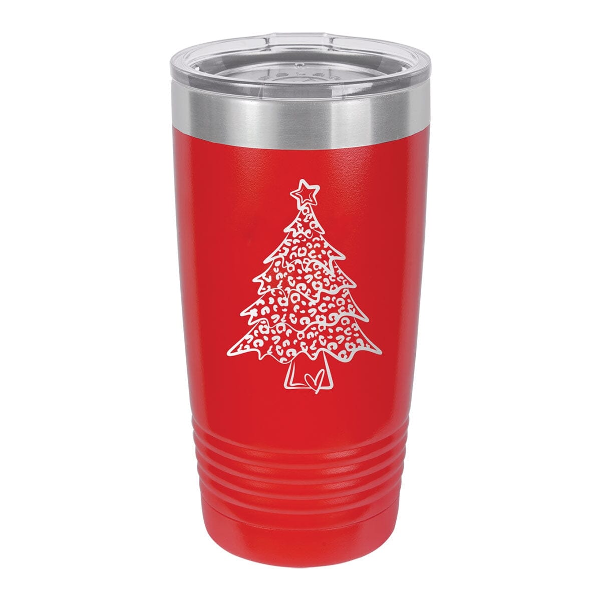 Leopard Christmas Tree Red 20oz Insulated Tumbler