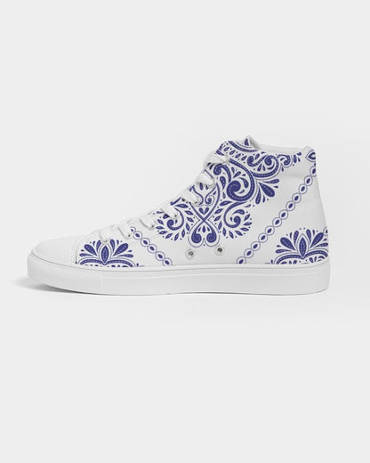 Blue Floral &quot;Something Blue&quot; High Top Shoe-women shoes-Get Me Bedazzled