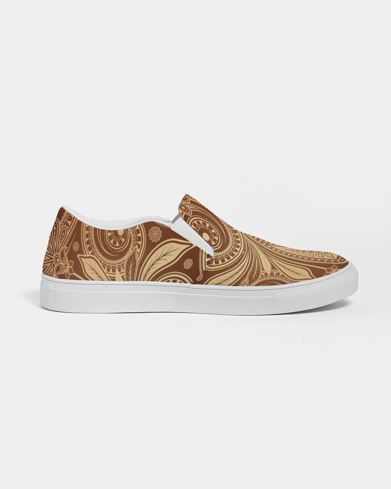 Brown Paisley Slip On Shoe-women shoes-Get Me Bedazzled