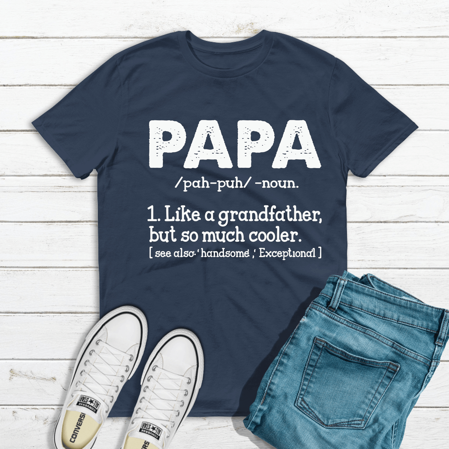 Papa- Fathers Day T-Shirt-Get Me Bedazzled