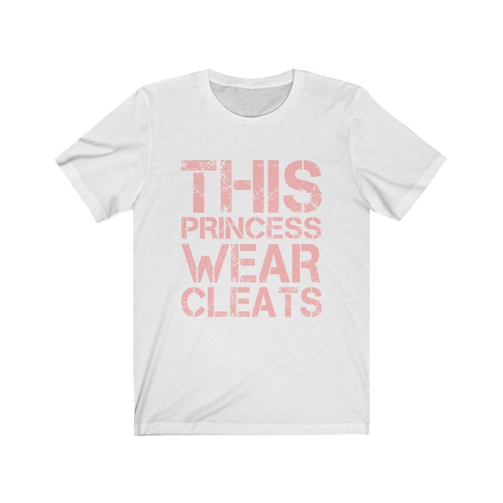 This Princess Wear Cleats Short Sleeve Tee-T-Shirt-Get Me Bedazzled