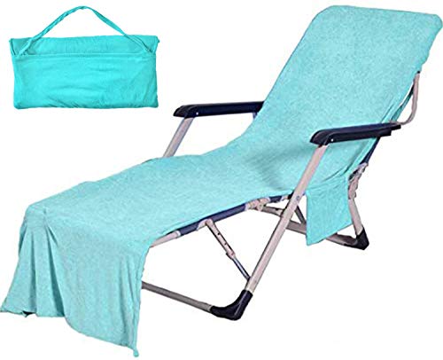VOCOOL Chaise Lounge Pool Chair Cover Beach Towel Fitted Elastic Pocket Won&