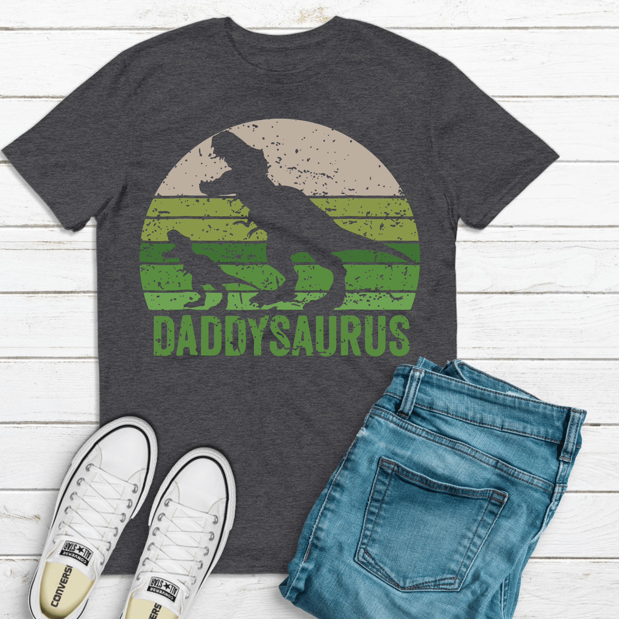 Daddysaurus- Fathers Day T-Shirt-Get Me Bedazzled