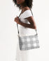 Grey And White Plaid Gemini Zip Pouch-accessories-Get Me Bedazzled