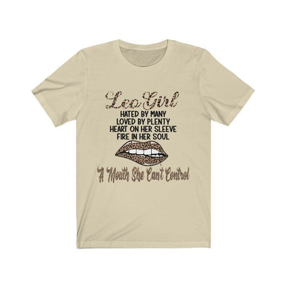 Leo Girl Hated By Many Love By Plenty Birthday Tee-T-Shirt-Get Me Bedazzled