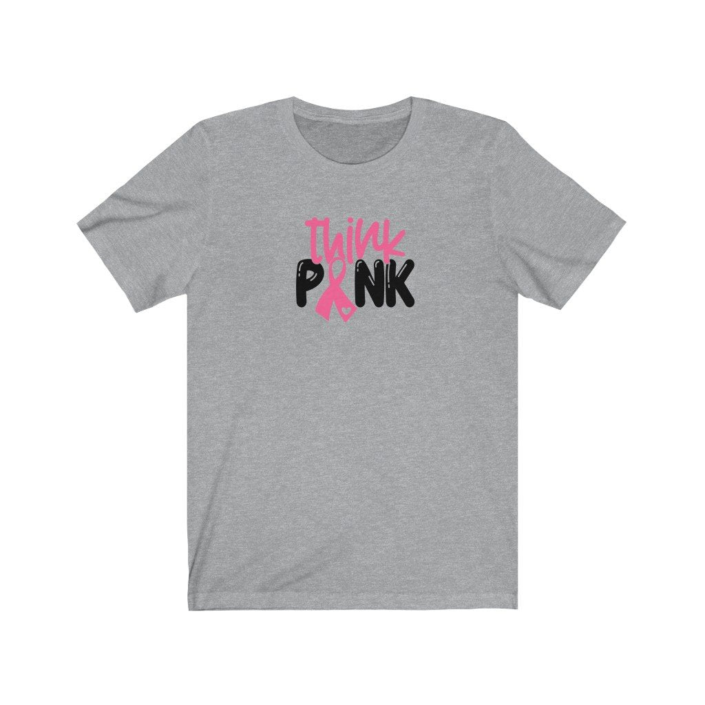 Think Pink Breast Cancer T-Shirt-T-Shirt-Get Me Bedazzled