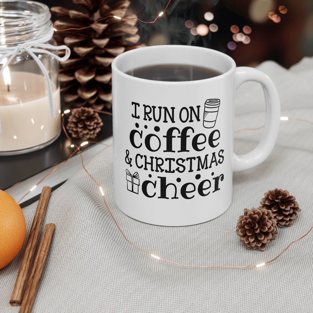 11oz Coffee and Christmas Cheer Mug-Mug-Get Me Bedazzled