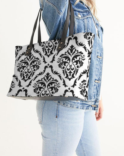 DAMASK STYLISH TOTE-accessories-Get Me Bedazzled