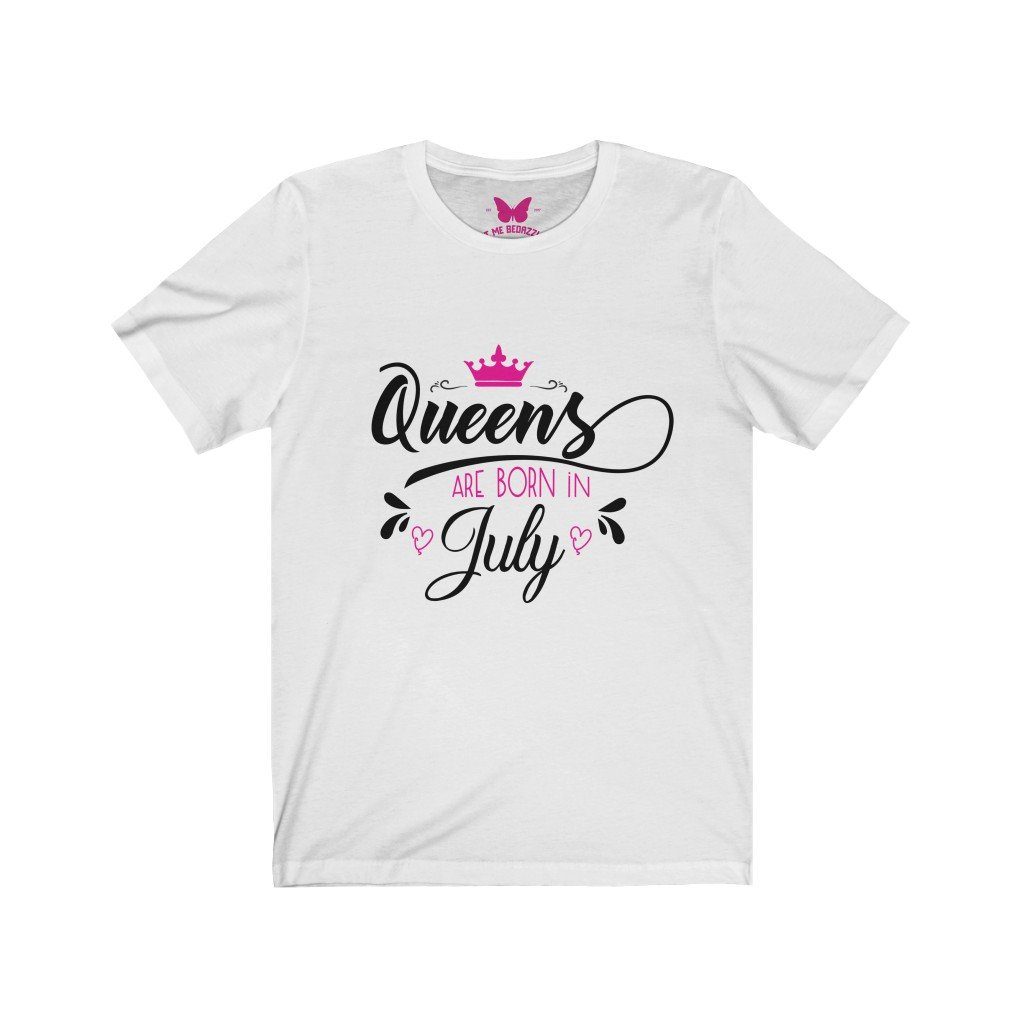 Queens are Born In July T-Shirt-T-Shirt-Get Me Bedazzled