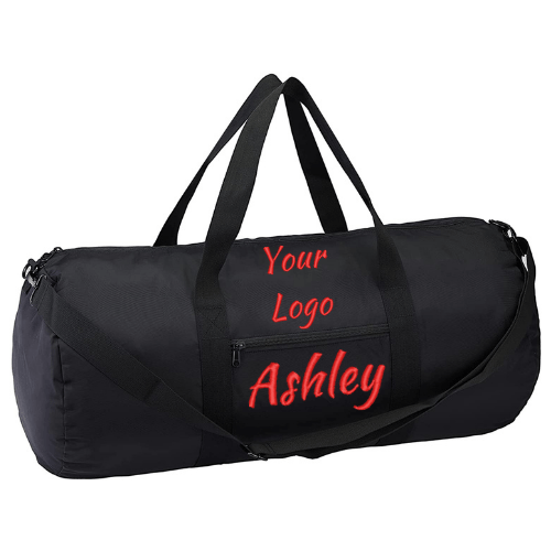 Monogrammed Duffel Bag 20-24-28 Inches Foldable Gym Bag with Inner Pocket
