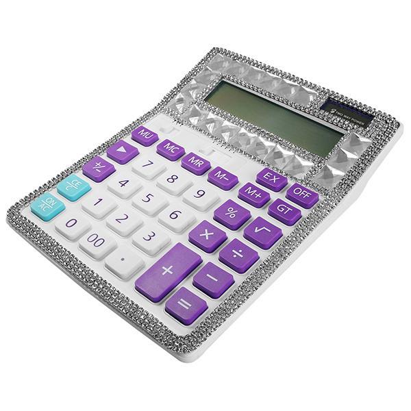 Bedazzled Calculator Purple/Turquoise Buttons-Get Me Bedazzled