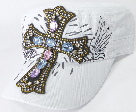 Angelic Cross Cadet Cap-Get Me Bedazzled