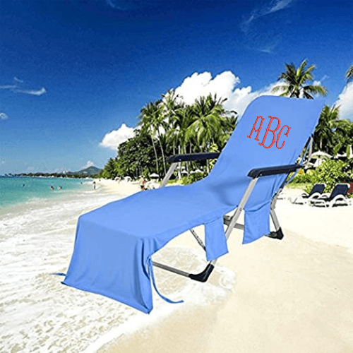 Custom Embroidered 2-in-1 Lounge Chair Towel Cover- 84&quot; L x 26&quot; W