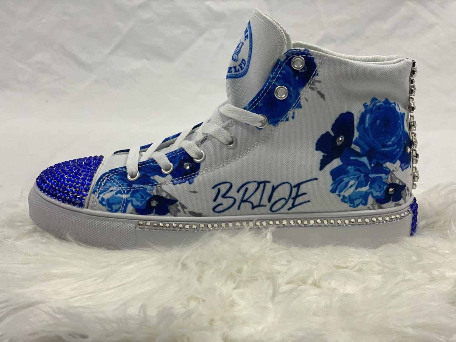 GMB Bedazzled Bride &quot;Something Blue&quot; High Top Shoe-women shoes-Get Me Bedazzled