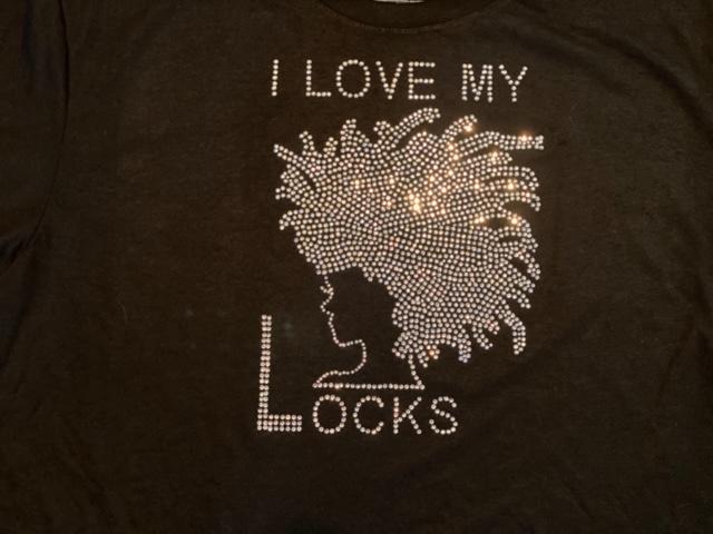 I Love My Locks Rhinestone T-Shirt-T-Shirt-Get Me Bedazzled