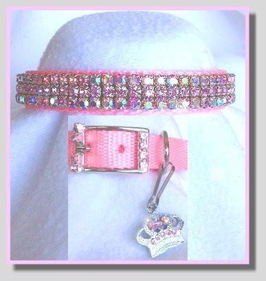 Prissy Pink Bling Dog Collar-Dog Coller-Get Me Bedazzled