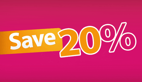SAVE 20% OFF NOW