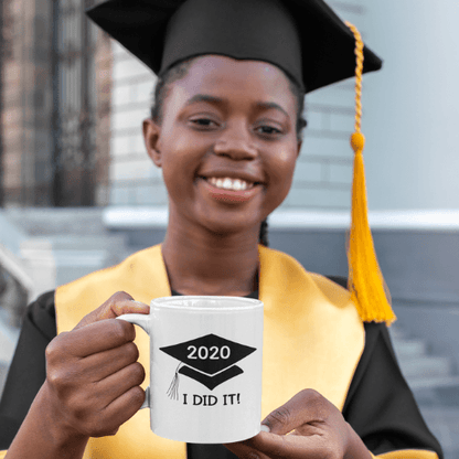 I did it 2020 Coffee Mug White Coffee Mug-Drinkware-Get Me Bedazzled