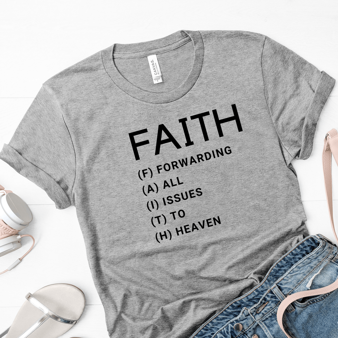Custom FAITH Religious T-Shirt -Get Me Bedazzled