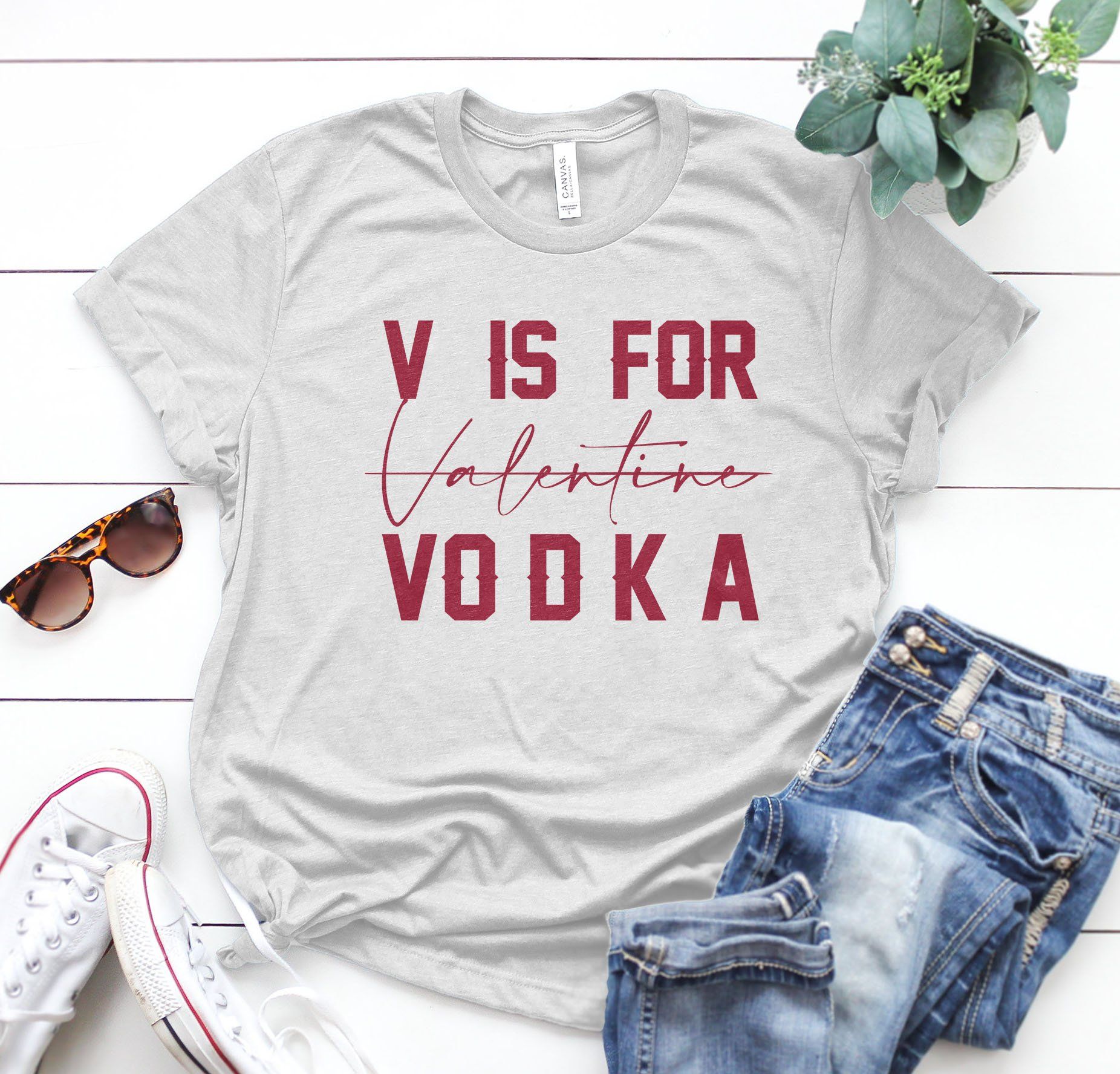 V is for Vodka T-Shirt-Get Me Bedazzled