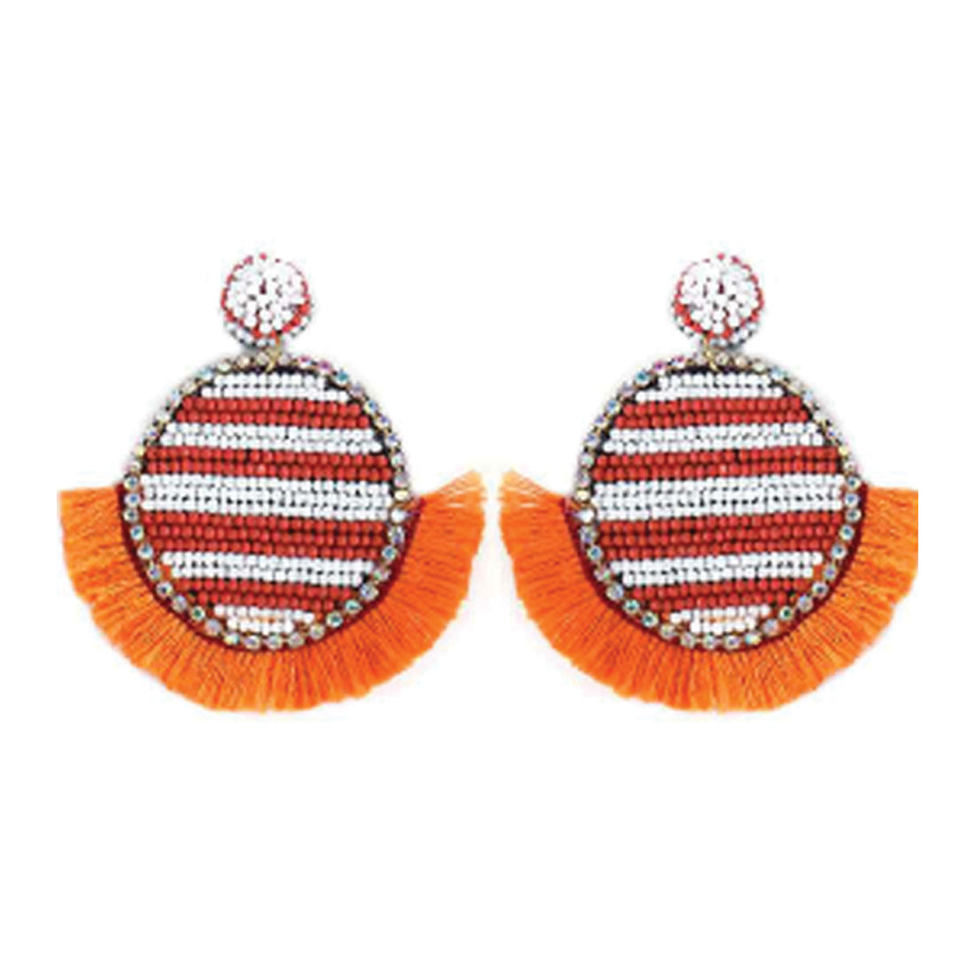 Orange Tailgate Earrings