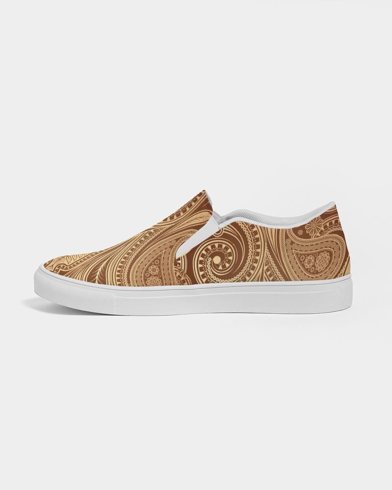 Brown Paisley Slip On Shoe-women shoes-Get Me Bedazzled