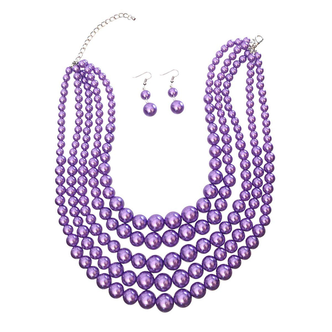 Light Purple Pearl Bead 5 Strand Set