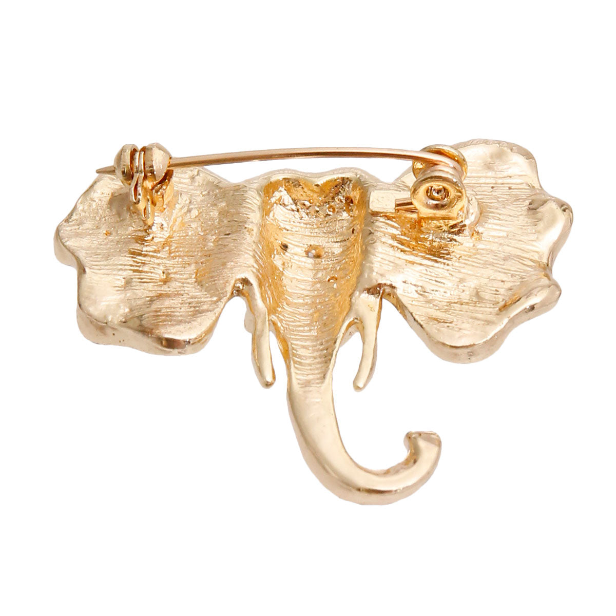 Cream and Gold Elephant Brooch