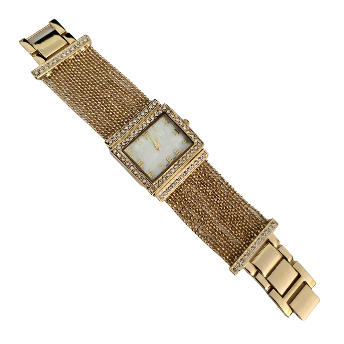 Gold Square Face Ball Chain Watch